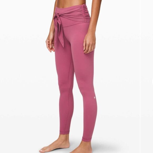 Lululemon align high rise waist wrap pant leggings 28” moss rose 4 nulu - Picture 3 of 8